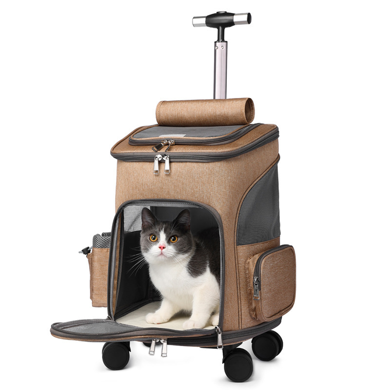 Portable Folding Trolley Traveling Pet Backpack