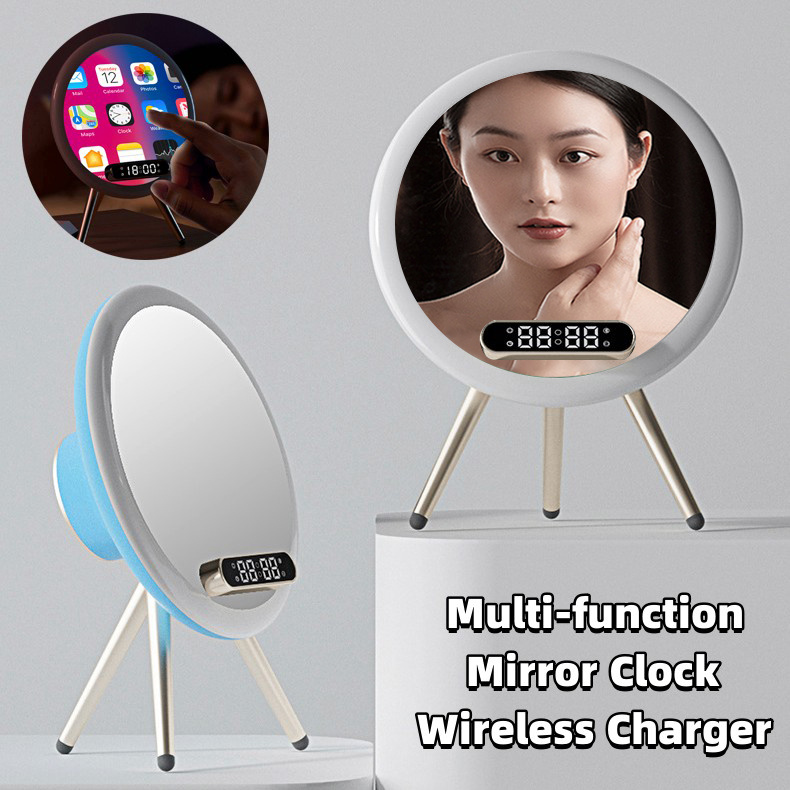 2023 Mirror Wireless Charger Alarm Clock